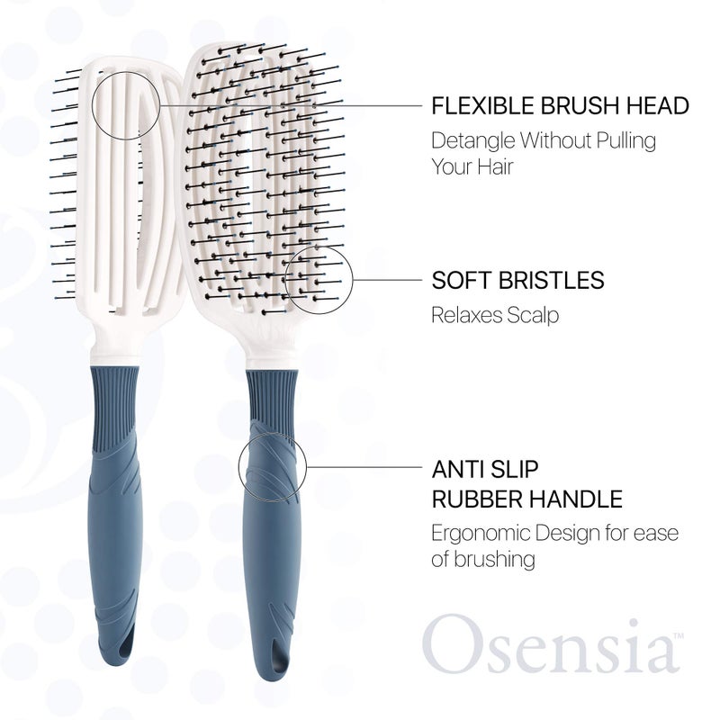 Osensia Detangling Brush for Curly Hair - Thick and Dry Hair Type. Travel Detangle Brush for Women, Men, and Kids. - Image 2